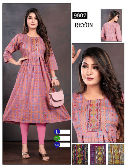 9808-9859 Mmc Anarkali Kurtis