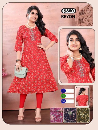 9808-9859 Mmc Anarkali Kurtis