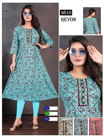 9808-9859 Mmc Anarkali Kurtis
