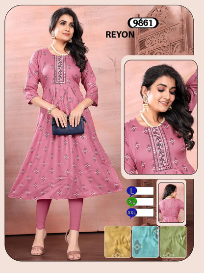 9808-9859 Mmc Anarkali Kurtis