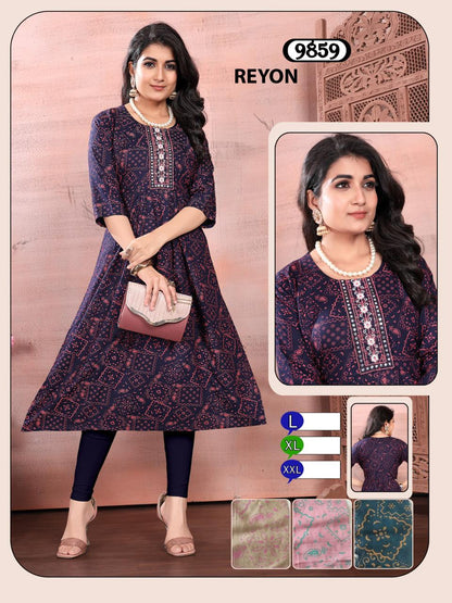 9808-9859 Mmc Anarkali Kurtis