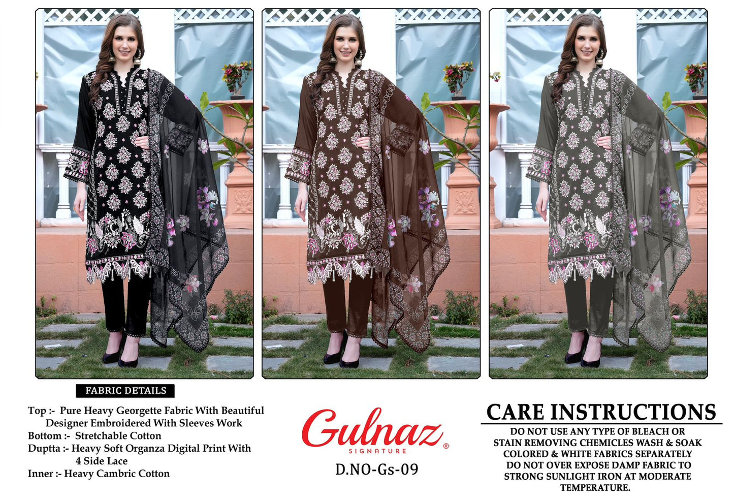 9 Gulnaz Georgette Pakistani Readymade Suits