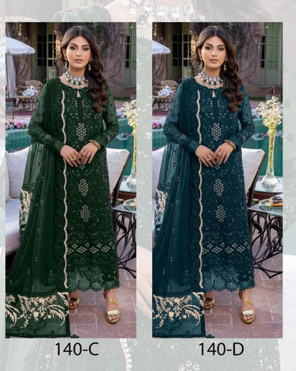 A-140 Affan Creation Georgette Pakistani Salwar Suits