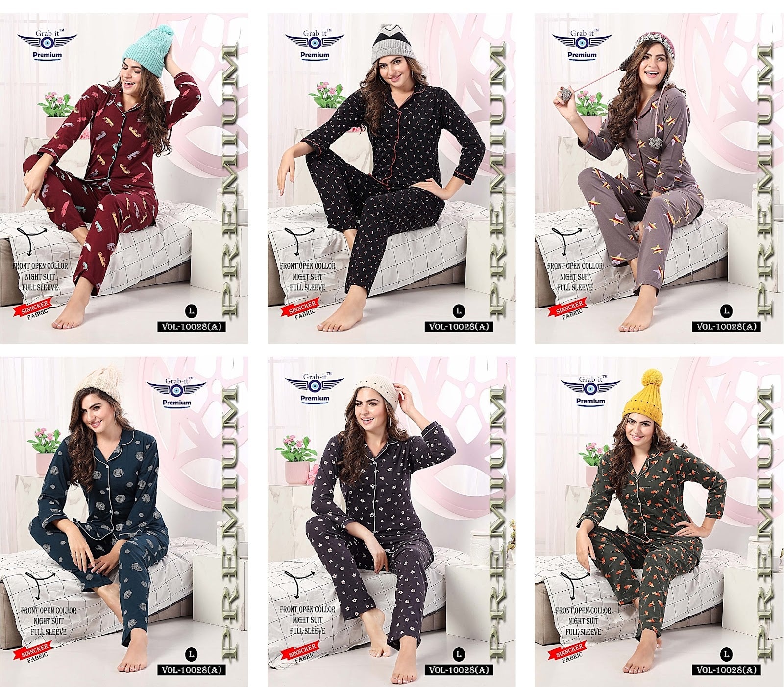 10028-A Grab It Sinker Collar Night Suits – Kavya Style Plus