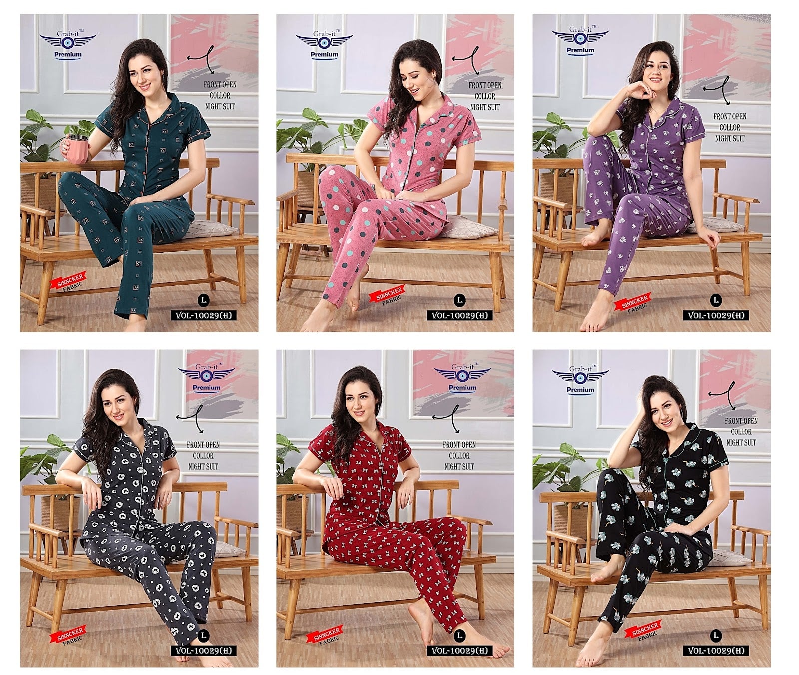 10029-H Grab It Sinker Collar Night Suits – Kavya Style Plus