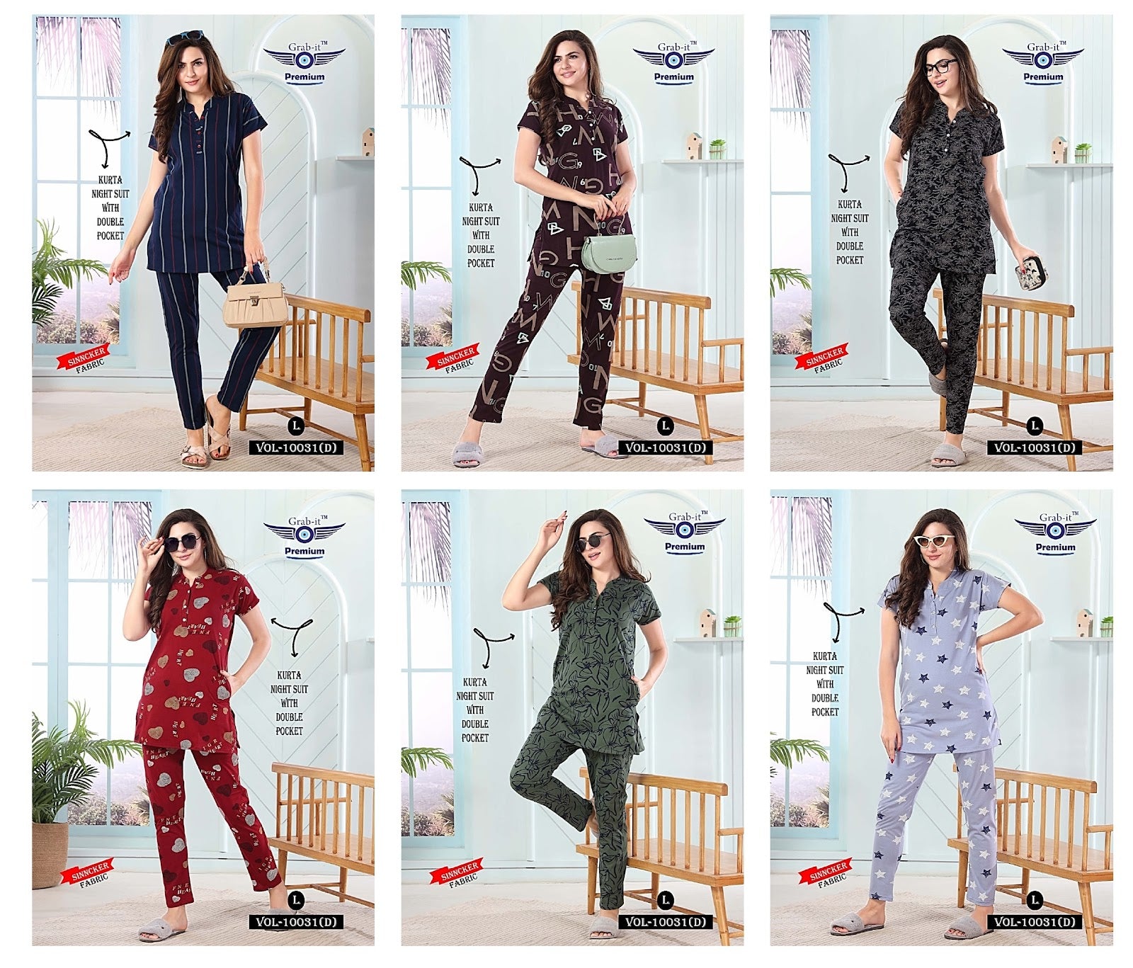 10031-D Grab It Sinker Kurta Night Suits – Kavya Style Plus
