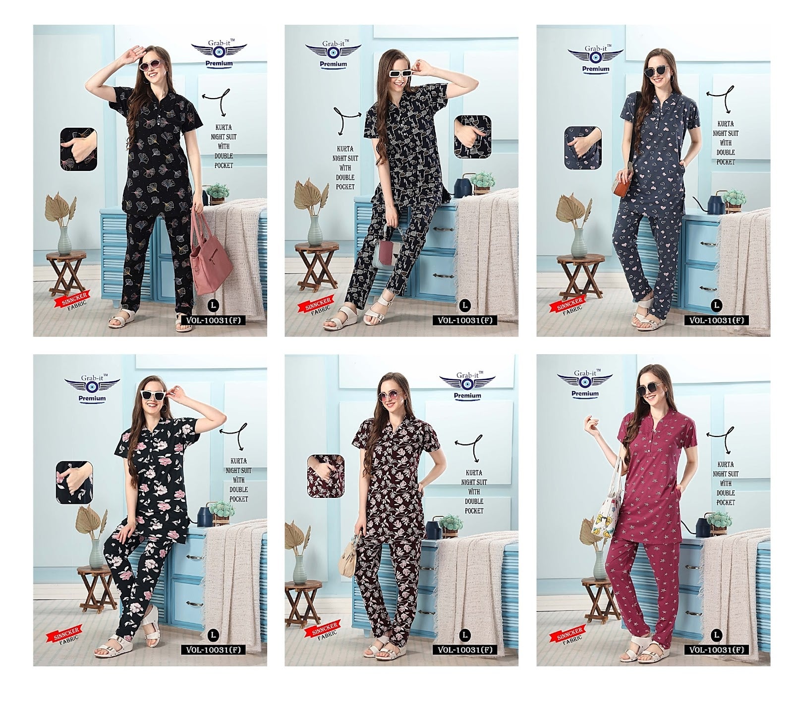 10031-F Grab It Sinker Kurta Night Suits