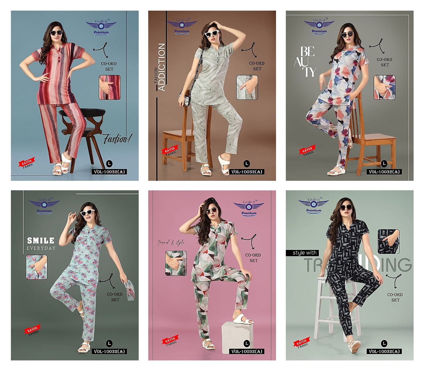 10032-A Grab It Rayon Co Ord Set