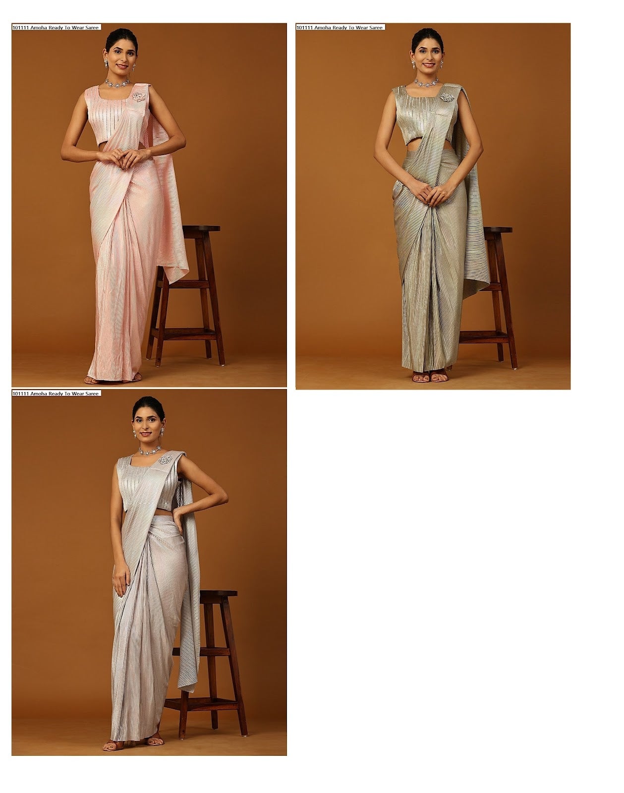 101111 Amoha Ready To Wear Saree – Kavya Style Plus