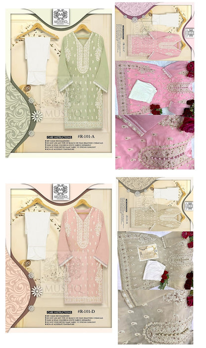 101 Mushq Fox Georgette Kurti Pant Set