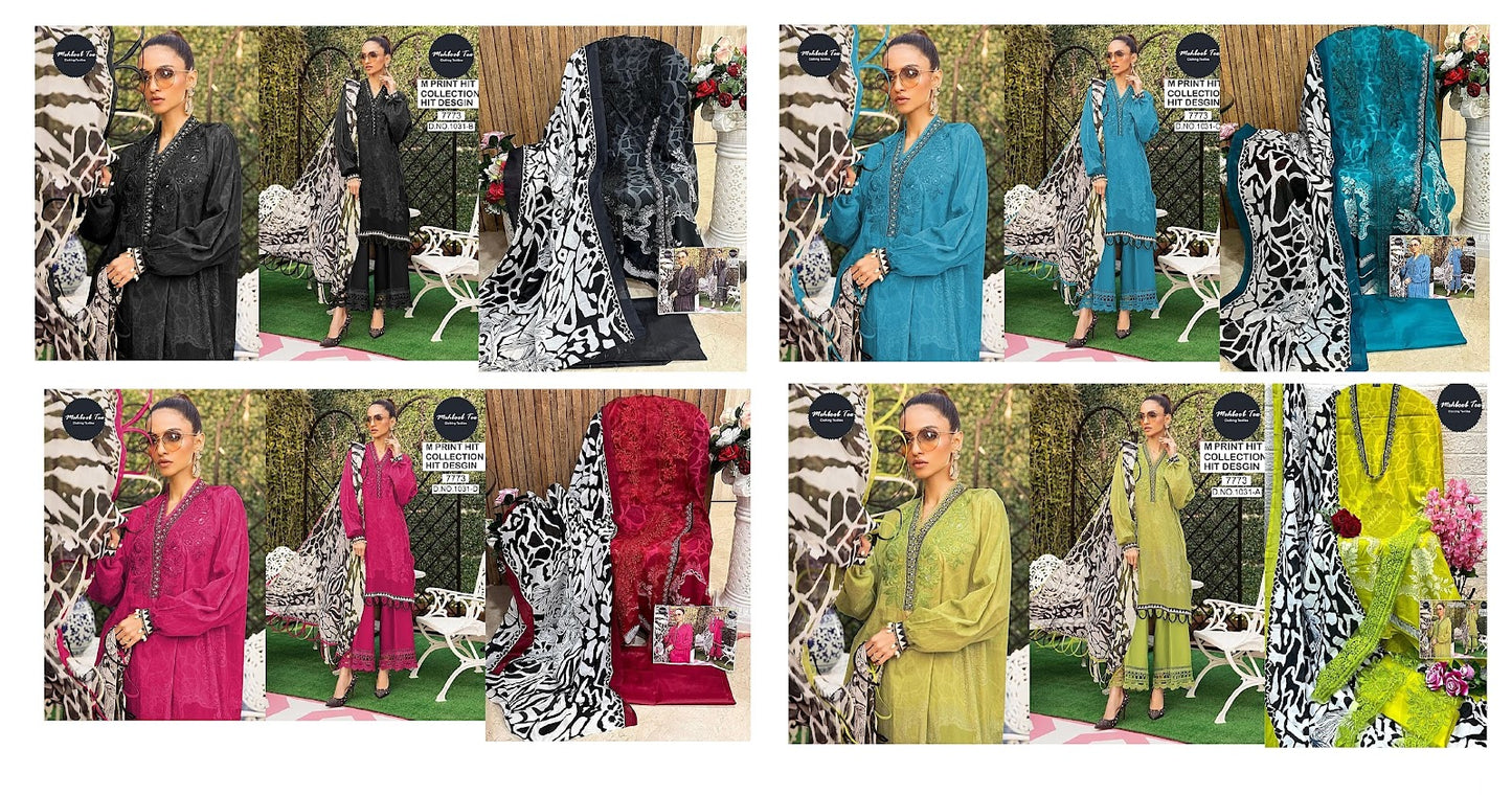 1031 Mehboob Tex Cotton Pakistani Patch Work Suits