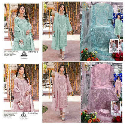103 - Ab Amena B Visocse Pakistani Salwar Suits