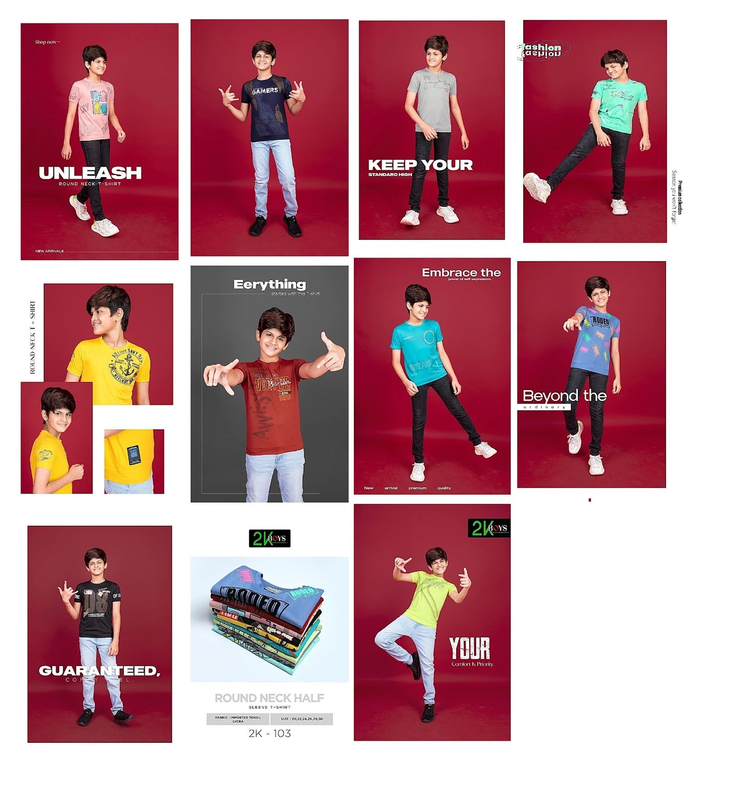 103 2Kboys Lycra Boys Tshirt