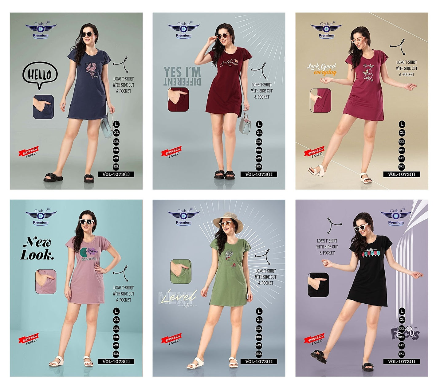 1073-I Grab It Sinker Women Long Tshirt