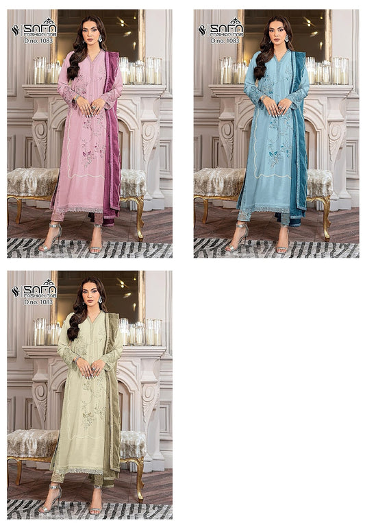 1083 Safa Fashion Fab Georgette Pakistani Readymade Suits