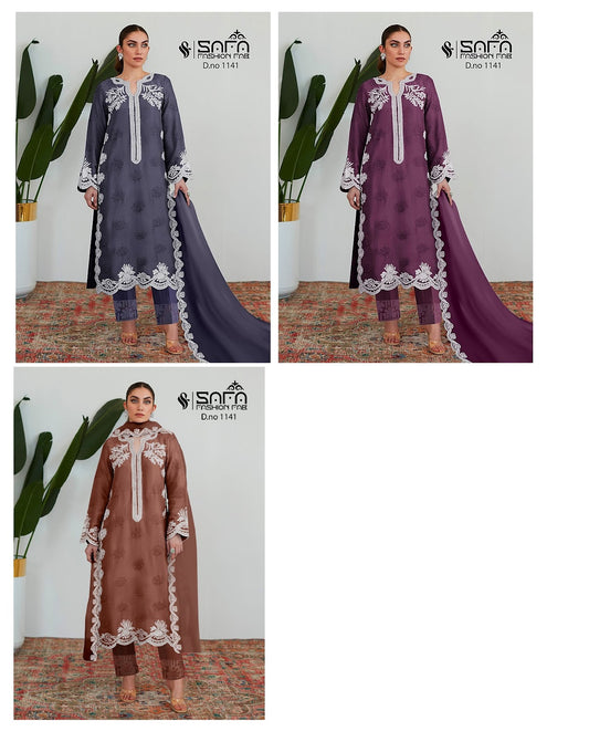 1141 Colors Safa Fashion Fab Georgette Pakistani Readymade Suits