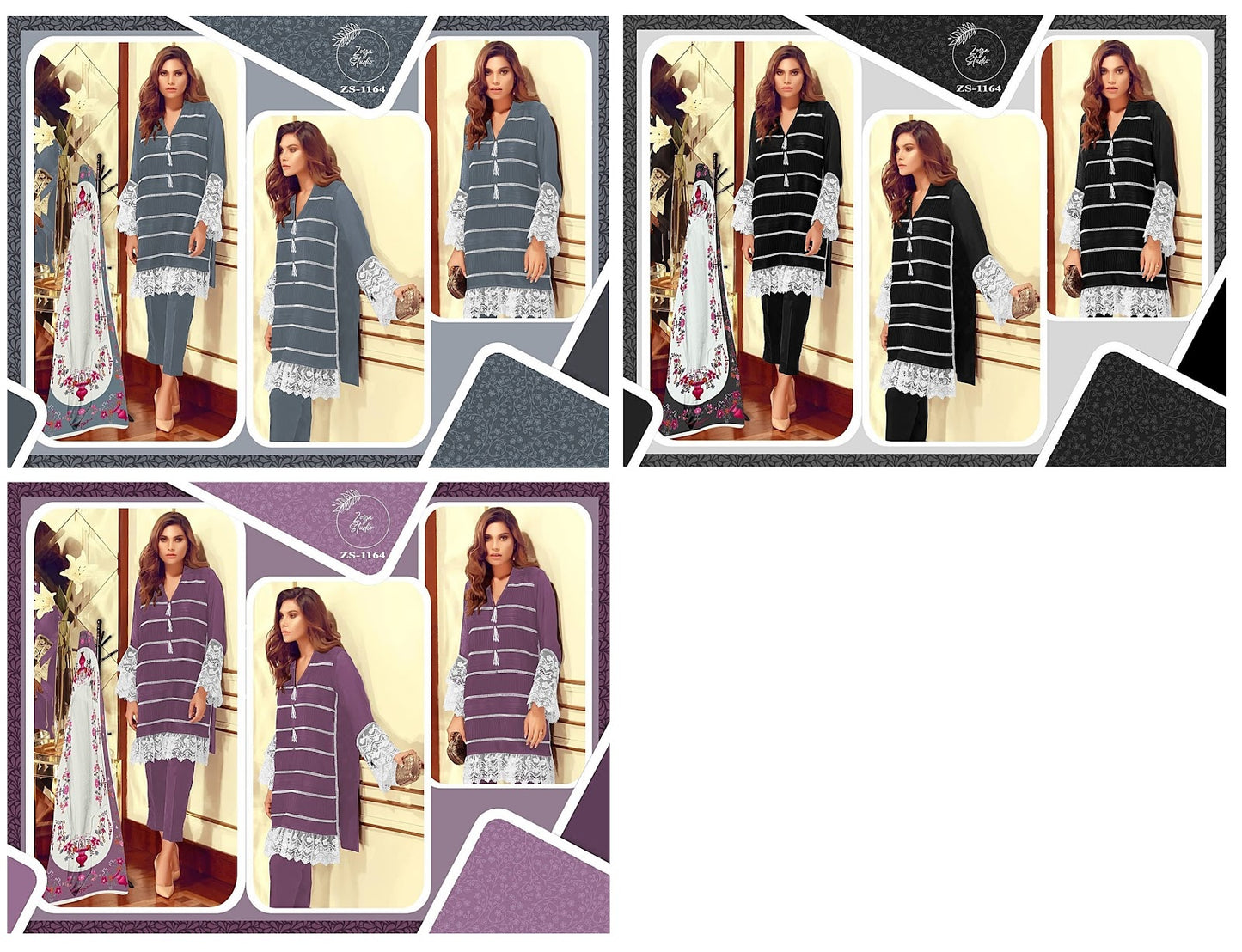 1164 Zoya Studio Fox Georgette Pakistani Readymade Suits