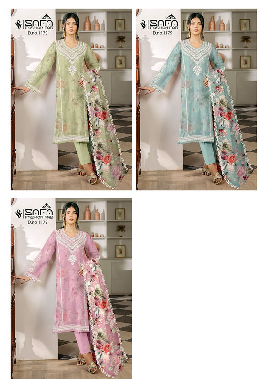 1179 Safa Fashion Fab Organza Pakistani Readymade Suits