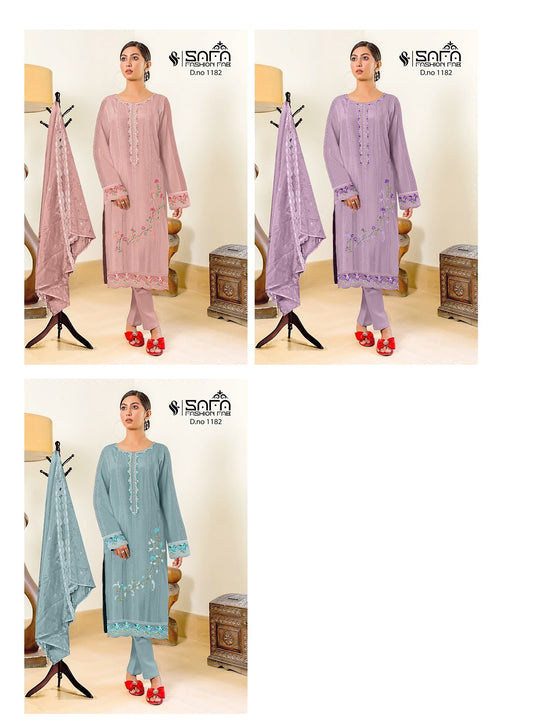 1182 Safa Fashion Fab Georgette Pakistani Readymade Suits