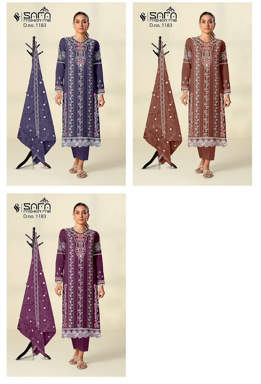 1183 Safa Fashion Fab Organza Pakistani Readymade Suits
