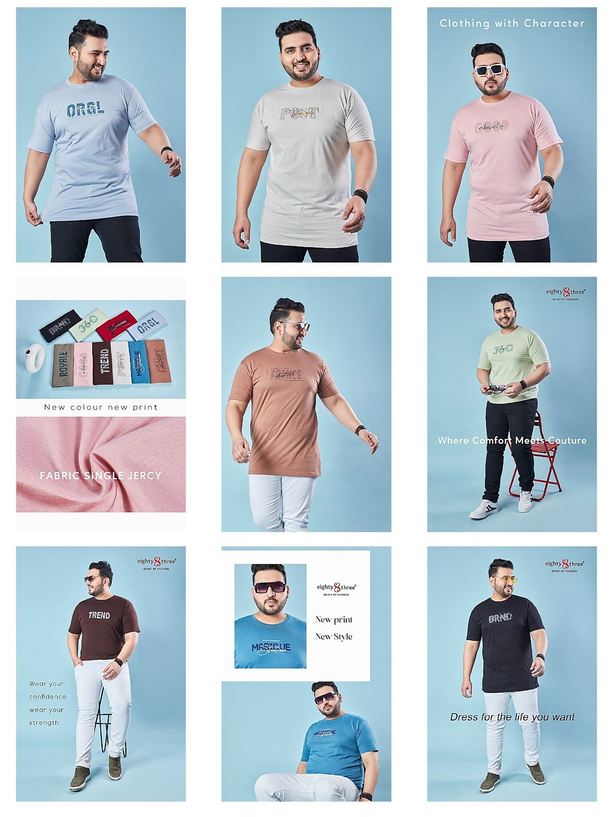 1188 Eighty Three Cotton Mens Tshirts