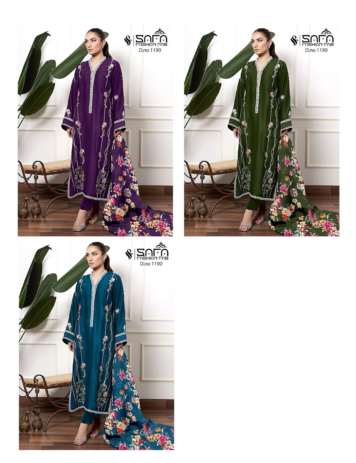 1190 Safa Fashion Fab Georgette Pakistani Readymade Suits