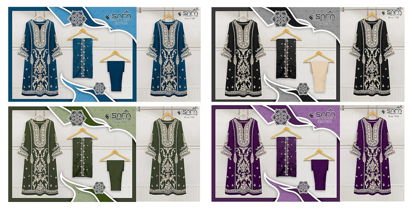 1192 Safa Fashion Fab Georgette Pakistani Readymade Suits