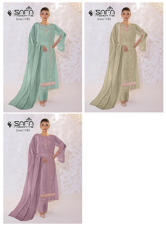 1193 Safa Fashion Fab Georgette Pakistani Readymade Suits