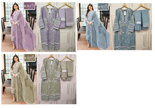 1200 Safa Fashion Fab Georgette Pakistani Readymade Suits