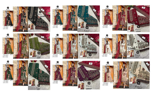 12107 Vs Fashion Organza Pakistani Salwar Suits