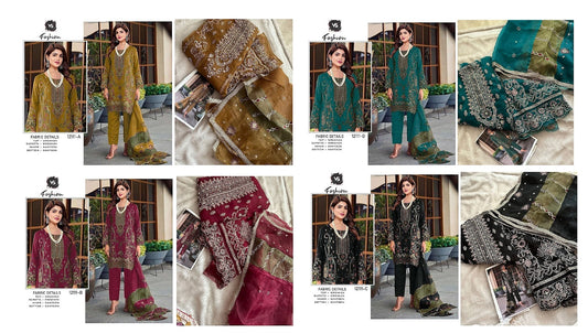 12111 Vs Fashion Organza Pakistani Salwar Suits