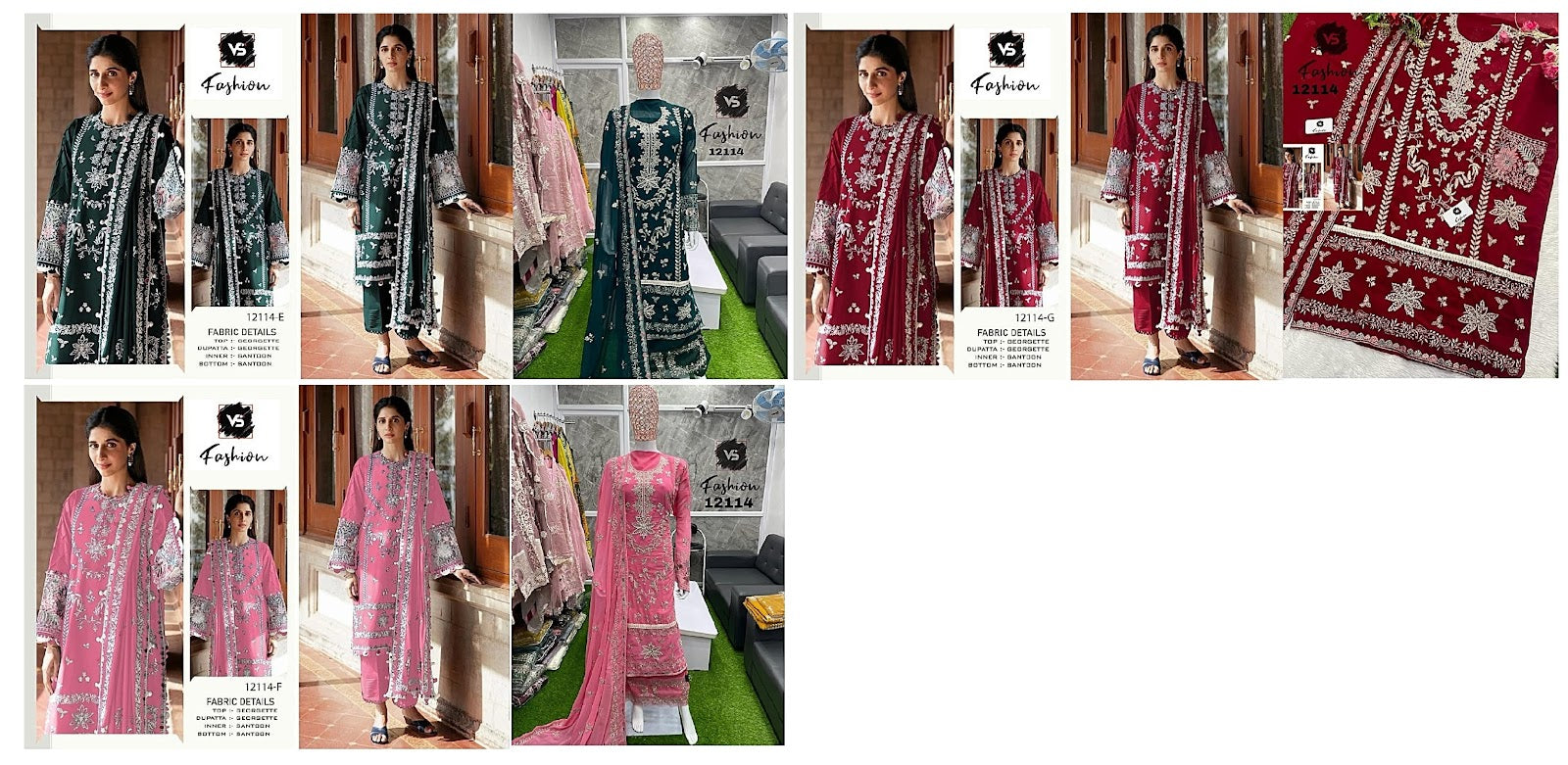 12114 Vs Fashion Georgette Pakistani Salwar Suits