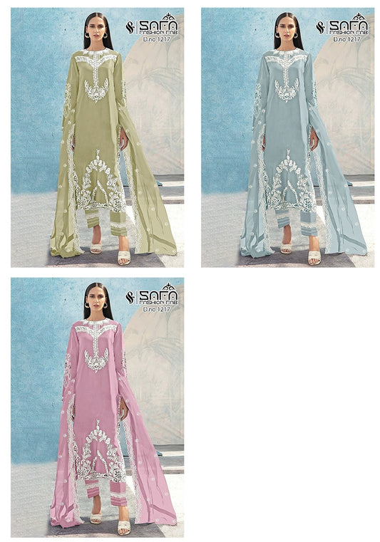 1217 Safa Fashion Fab Georgette Pakistani Readymade Suits