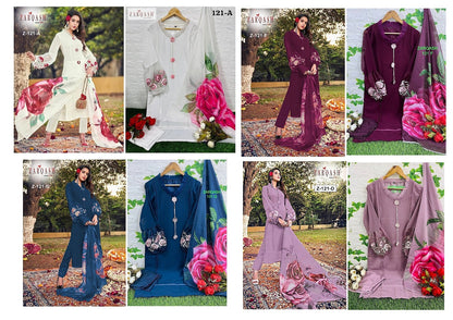 121 Zarqash Fox Georgette Pakistani Readymade Suits