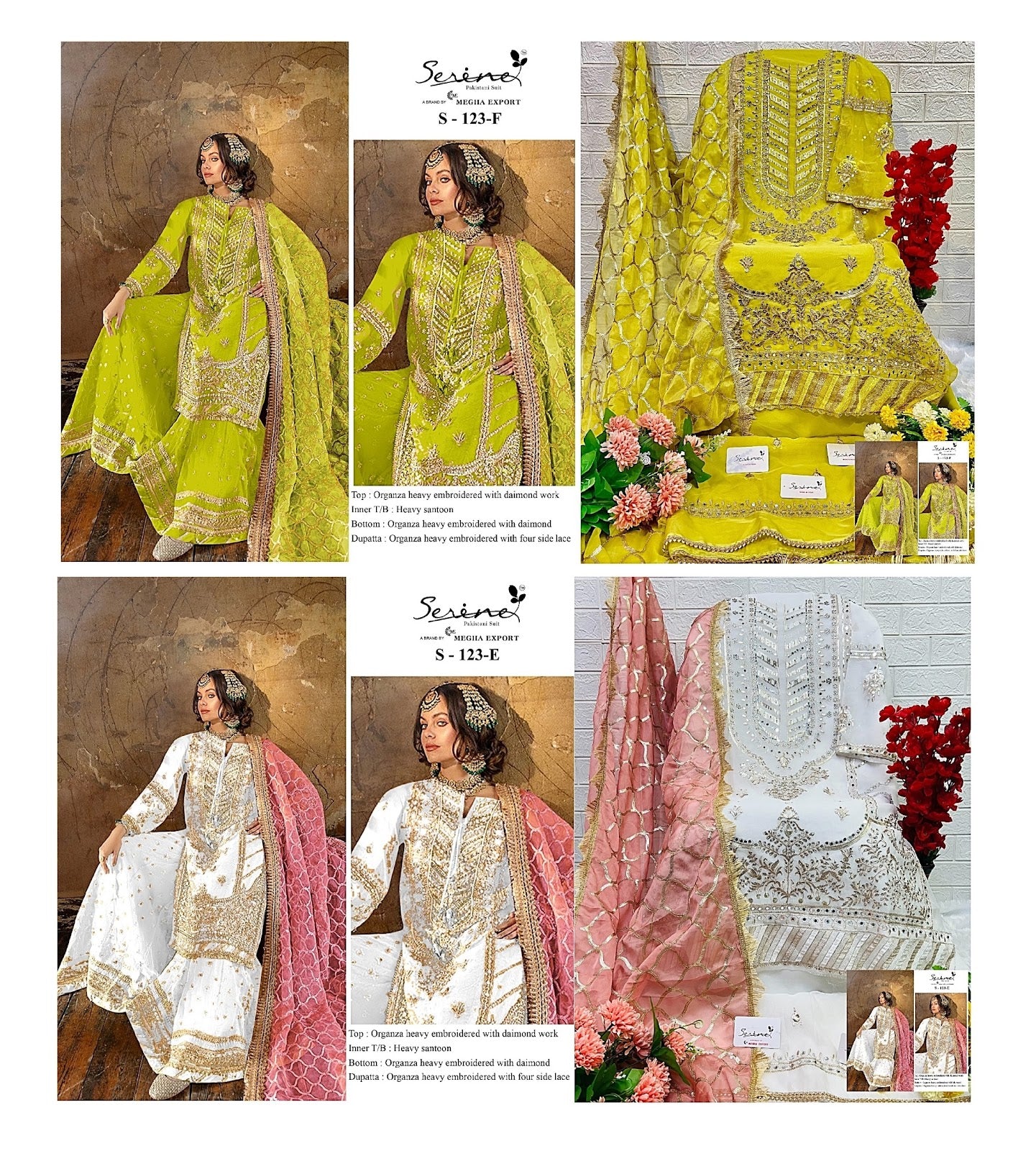 123-Ef Serine Organza Pakistani Salwar Suits