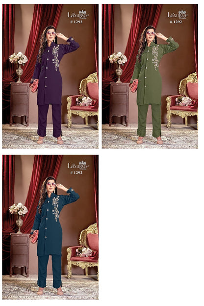 1292 Laxuria Trendz Bsy Satin Co Ord Set
