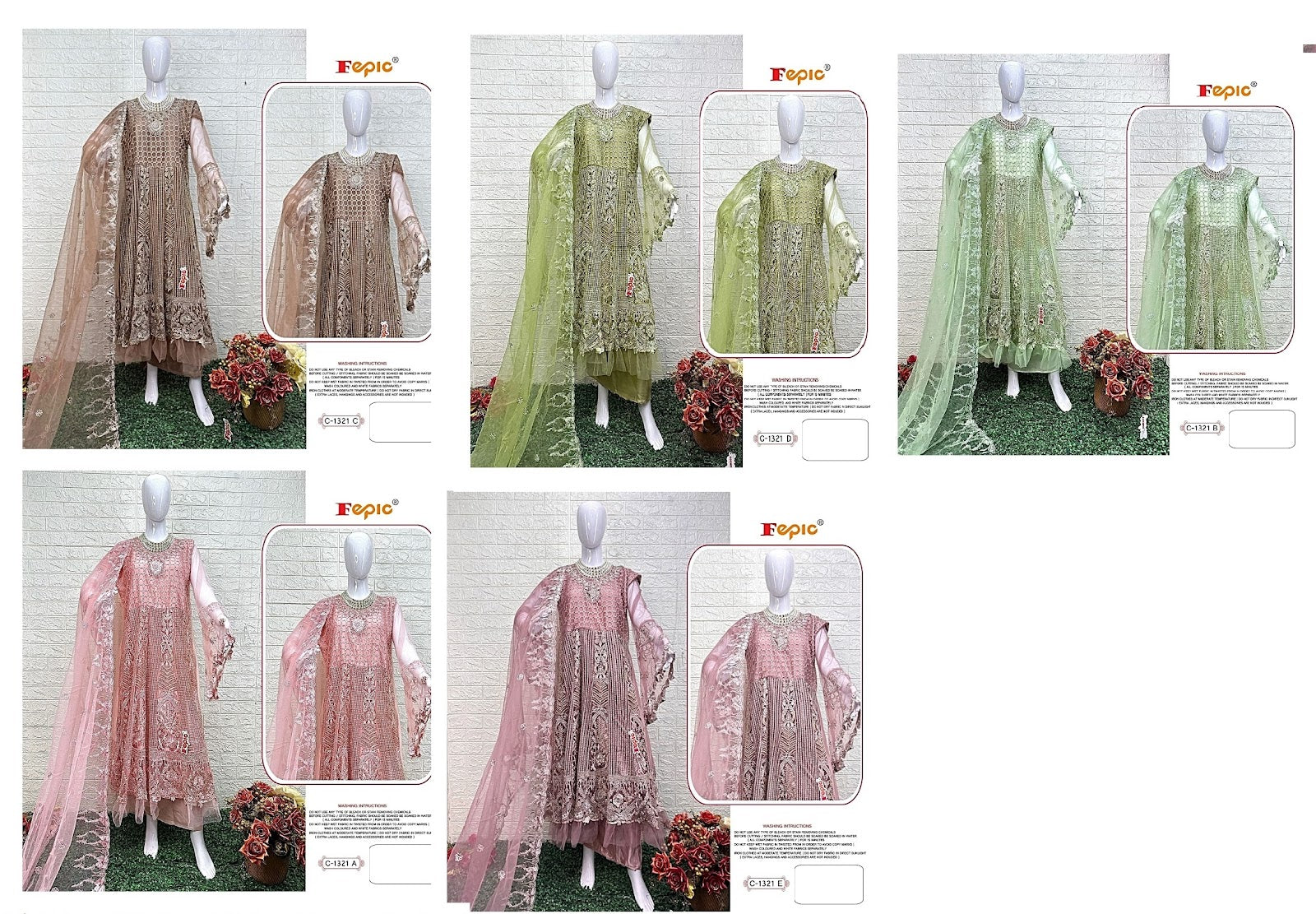 1321 Fepic Net Pakistani Salwar Suits