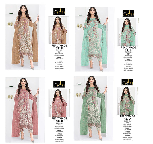 133 Rawayat Fox Georgette Pakistani Readymade Suits