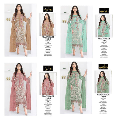 133 Rawayat Fox Georgette Pakistani Readymade Suits