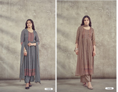 1435-1436 Afsana Georgette Readymade Plazzo Style Suits