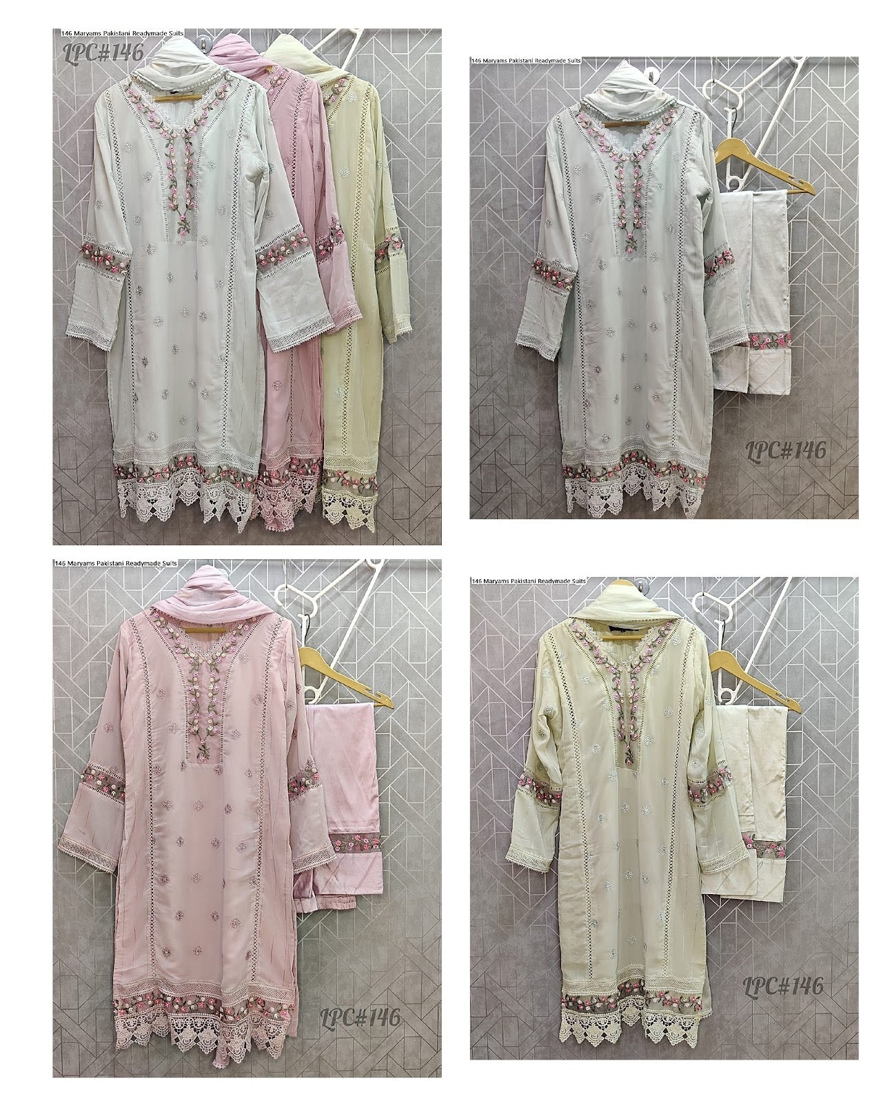 146 Maryams Georgette Pakistani Readymade Suits