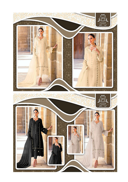 147 Zainab Fashion Studio Georgette Pakistani Readymade Suits
