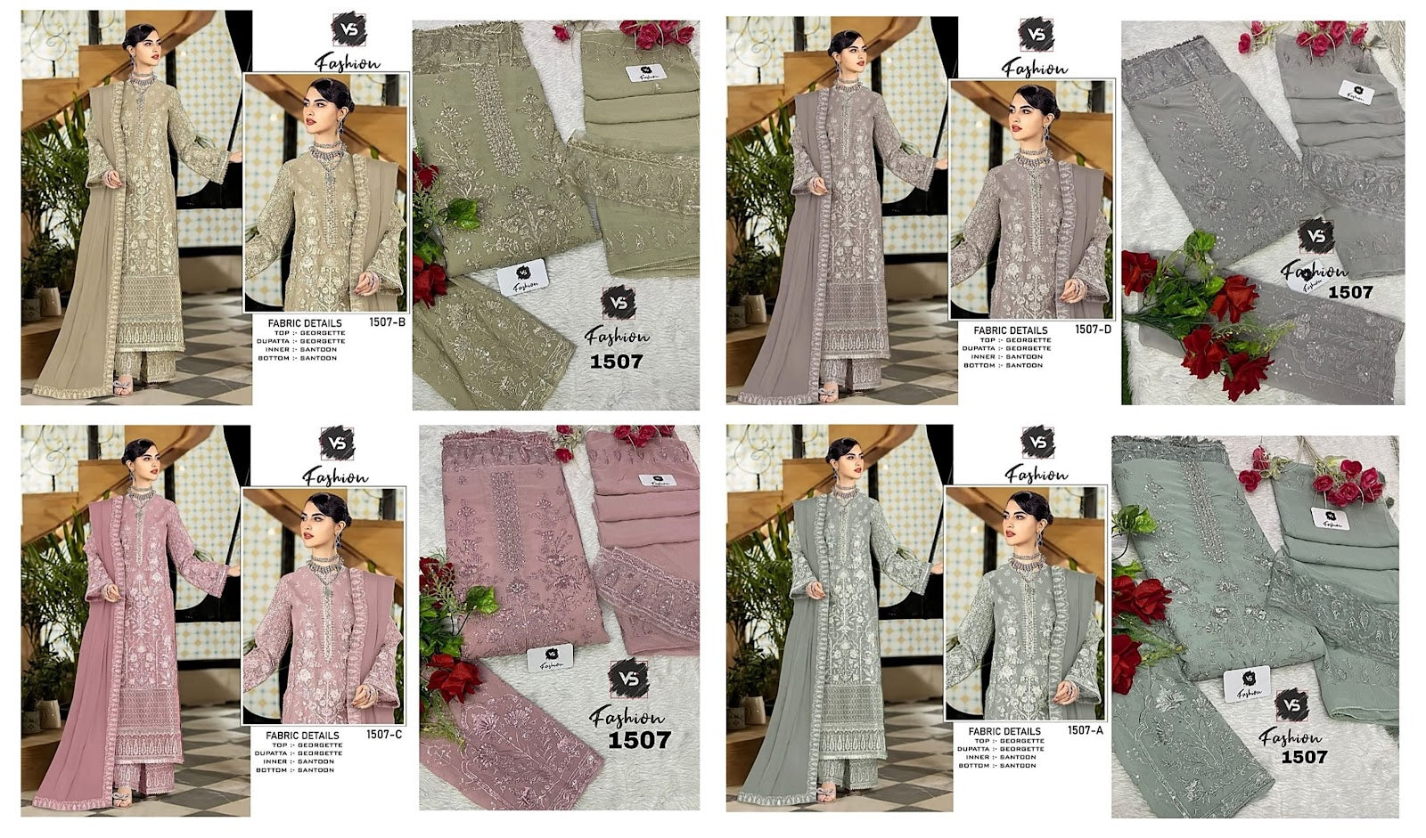 1507 Vs Fashion Georgette Pakistani Salwar Suits