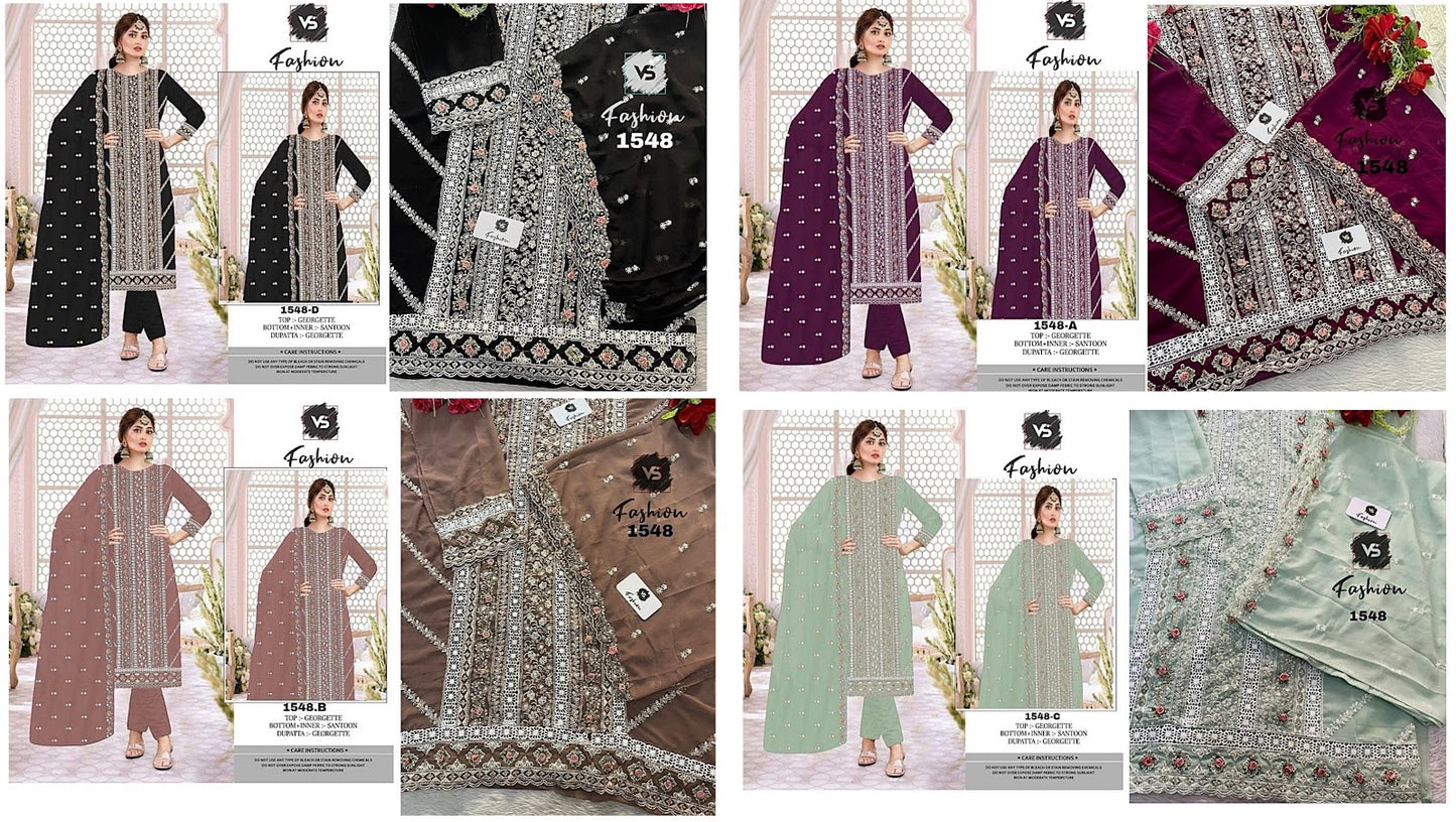 1548 Vs Fashion Georgette Pakistani Salwar Suits