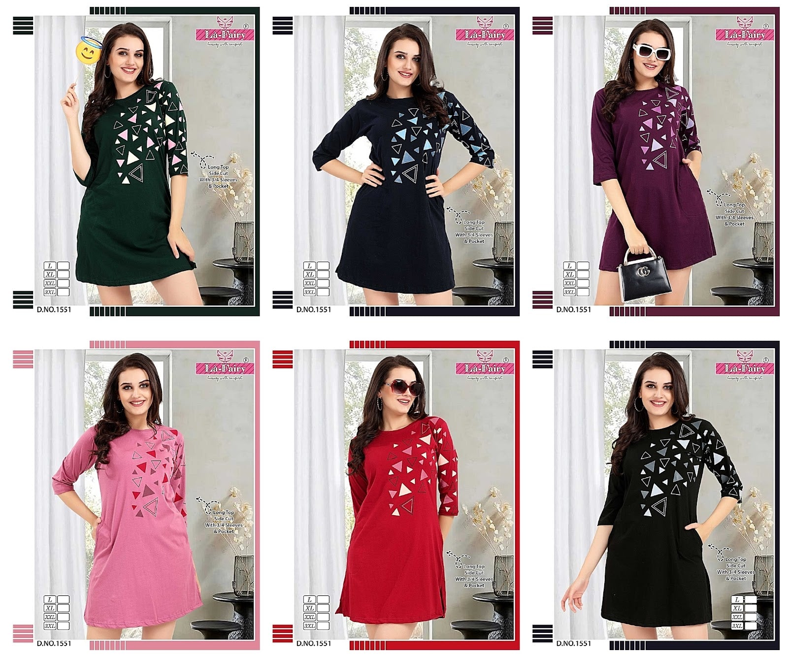 1551 La Fairy Designer Long Top