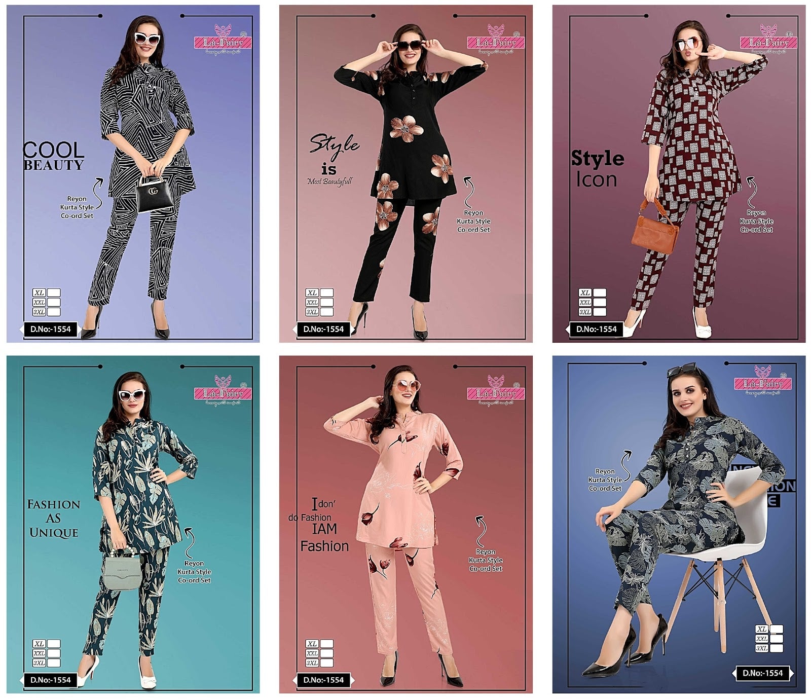 1554 La Fairy Rayon Co Ord Set