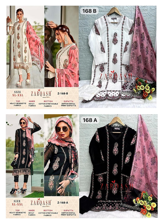 168-Ab Zarqash Georgette Pakistani Readymade Suits