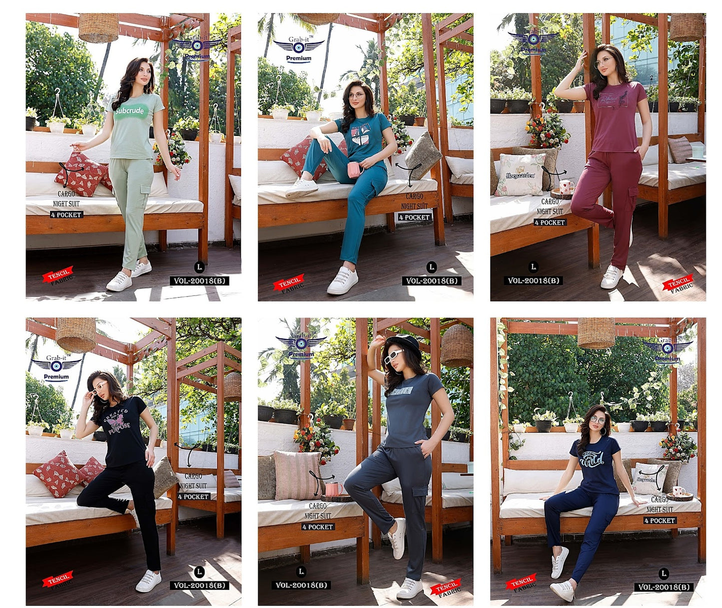 20018-B Grab It Tencil Pyjama Night Suits