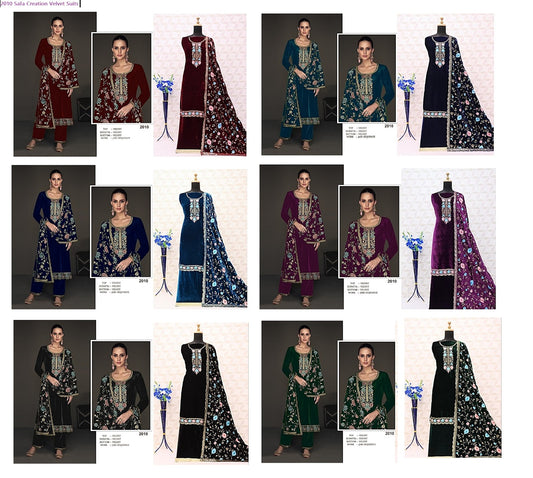 2010 Safa Creation Viscose Velvet Suits