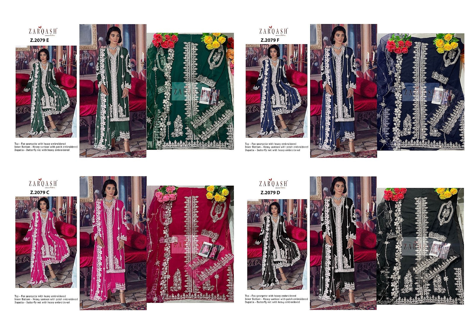 2079 Zarqash Pakistani Salwar Suits